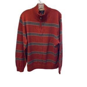 Men’s Brooks Brothers 346 100% Merino Wool Quarter Zip Sweater. Size Large